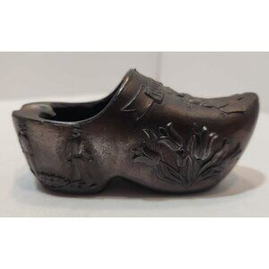 Vintage Metal 1970's Holland Dutch Clog Ashtray 4.5" Long 1.75" Tall